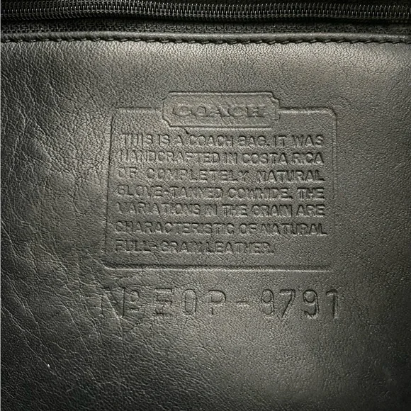 Vintage Coach 9791 Large Daypack Black Leather Backpack - Picture 14 of 14